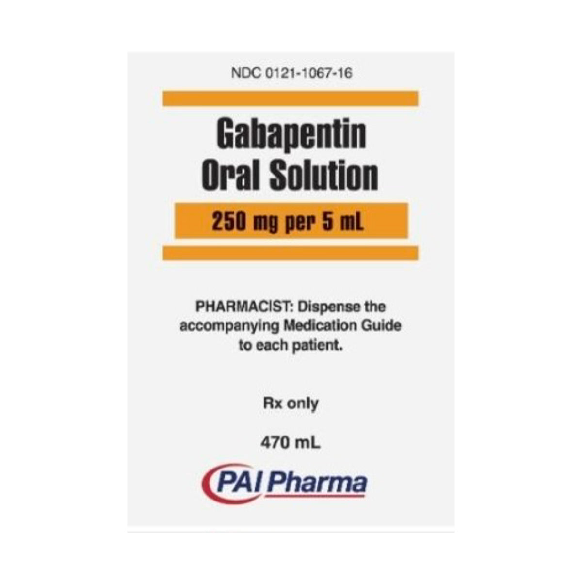 Gabapentin Oral Solution 250mg/5mL