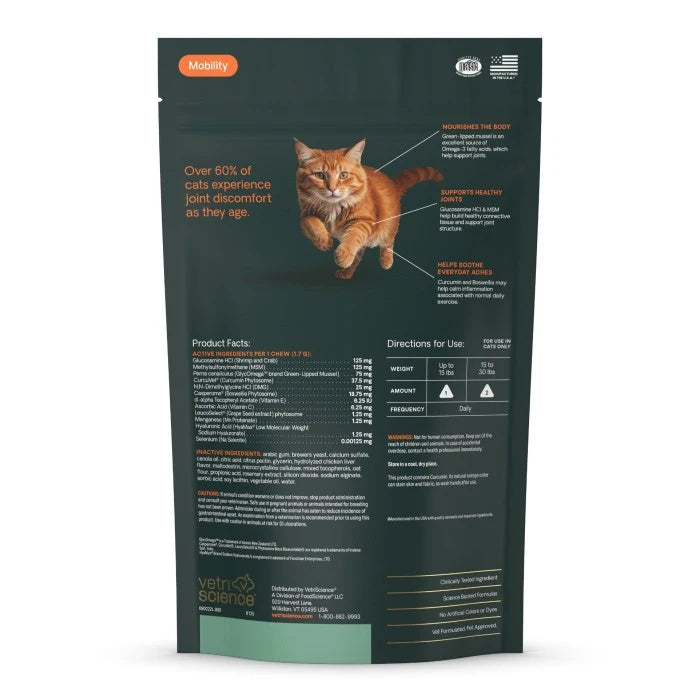 VetriScience Veterinary Strength Healthy Hip & Joint Chews for Cats