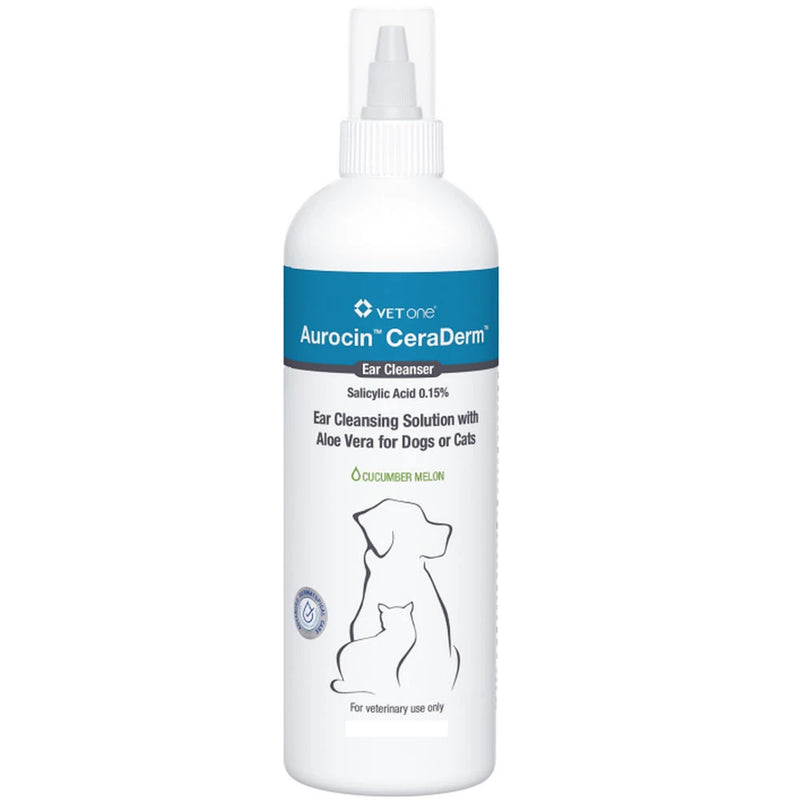 Aurocin CeraDerm Ear Cleanser for Dogs or Cats