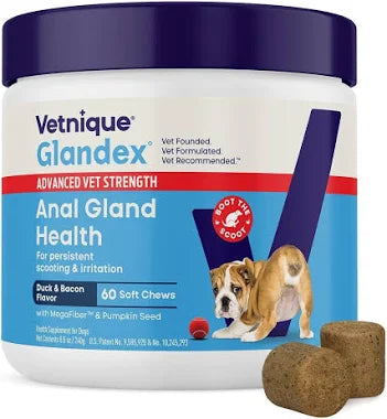 Glandex Advanced Vet Strength Anal Gland Chews, Duck and Bacon Flavor