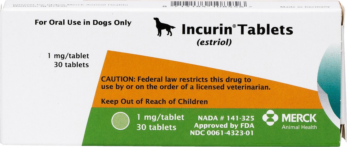 Incurin (Estriol) Tablets for Dogs, 1-mg