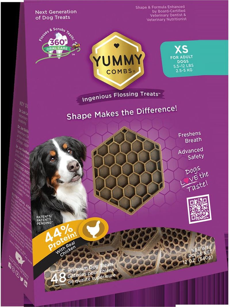 Yummy Combs Premium Dog Treats - Extra Small Dogs (48ct)
