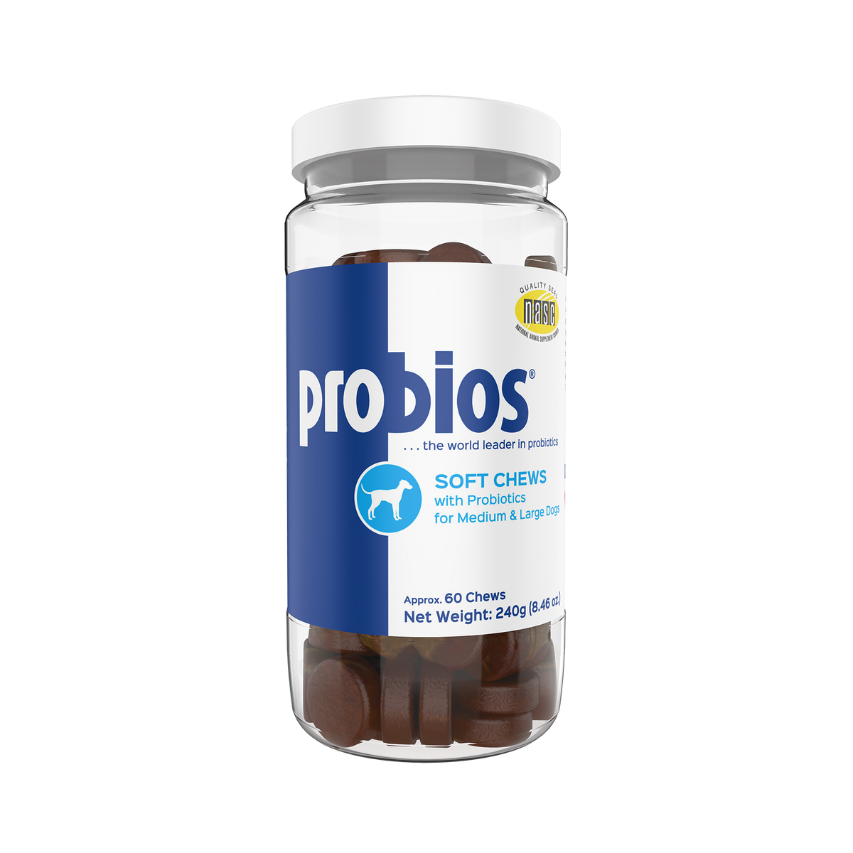 Probios Soft Chews with Probiotics for Medium & Large Dogs