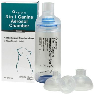 Canine Aerosol Chamber Inhaler with Masks