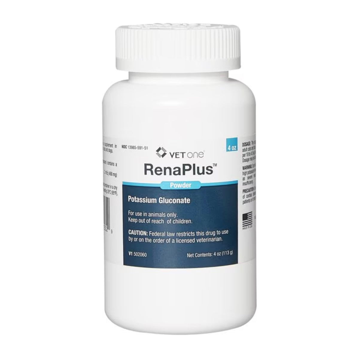 RenaPlus (Potassium Gluconate) Powder for Dogs and Cats, 4oz