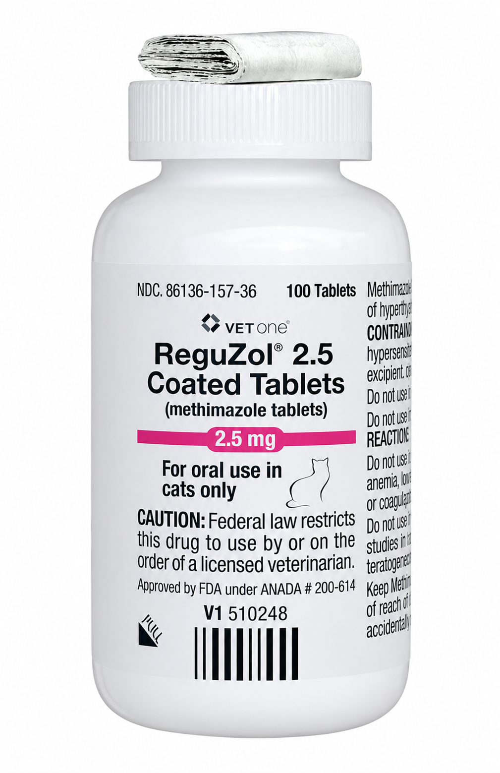 ReguZol (Methimazole) Coated Tablets for Cats