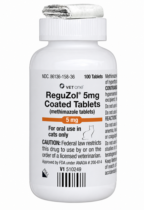 ReguZol (Methimazole) Coated Tablets for Cats