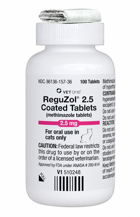 ReguZol (Methimazole) Coated Tablets for Cats