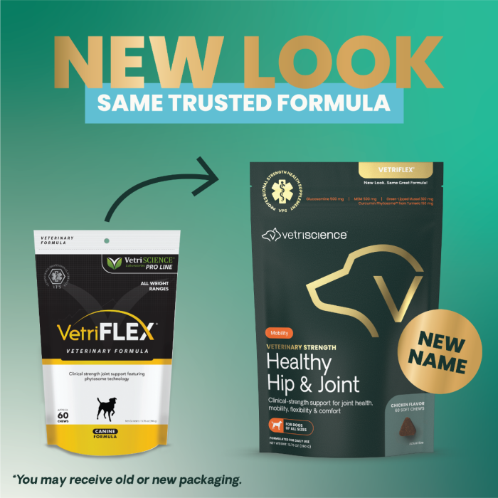 Vetriscience Veterinary Strength Healthy Hip and Joint Soft Chews for Dogs, Chicken Flavor