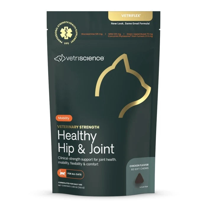 VetriScience Veterinary Strength Healthy Hip & Joint Chews for Cats