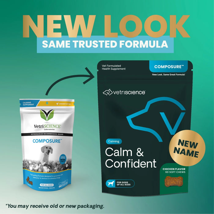VetriScience Calm & Confident - 60 Chicken Flavored Chews