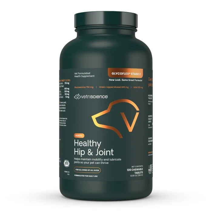 VetriScience Healthy Hip & Joint Chewable Tablets for Dogs, 120ct