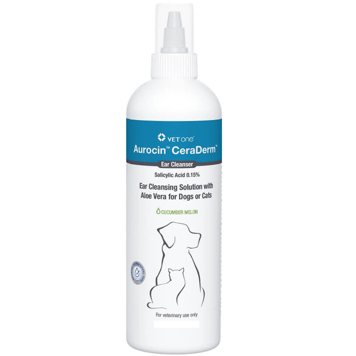 Aurocin CeraDerm Ear Cleanser for Dogs or Cats