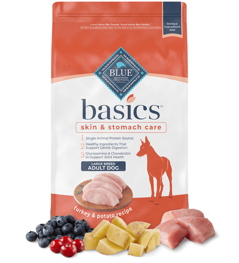 BLUE Basics Adult Large Breed Turkey and Potato Recipe