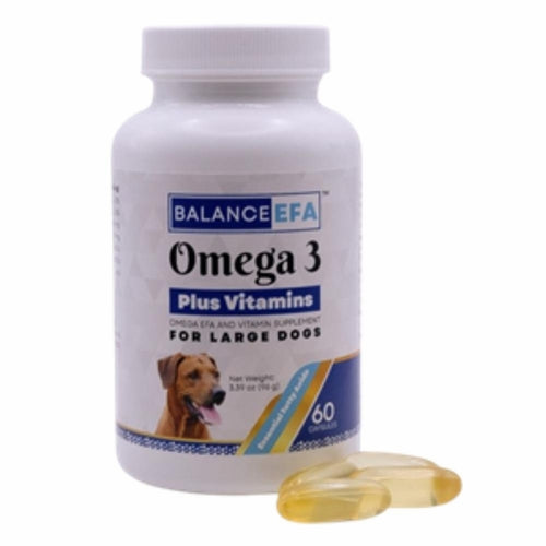 BalanceEFA Omega 3 Plus Vitamins for Dogs and Cats 60 Soft Gel Capsules