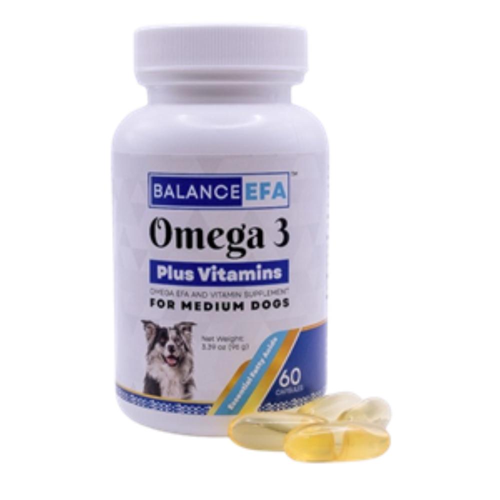 BalanceEFA Omega 3 Plus Vitamins for Dogs and Cats 60 Soft Gel Capsules