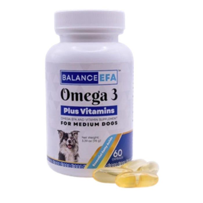 BalanceEFA Omega 3 Plus Vitamins for Dogs and Cats 60 Soft Gel Capsules