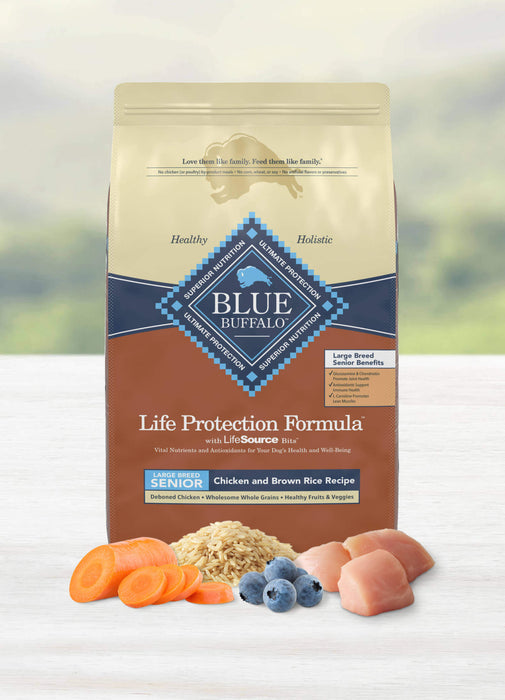 BLUE Life Protection Formula Senior Large Breed Chicken and Brown Rice Recipe