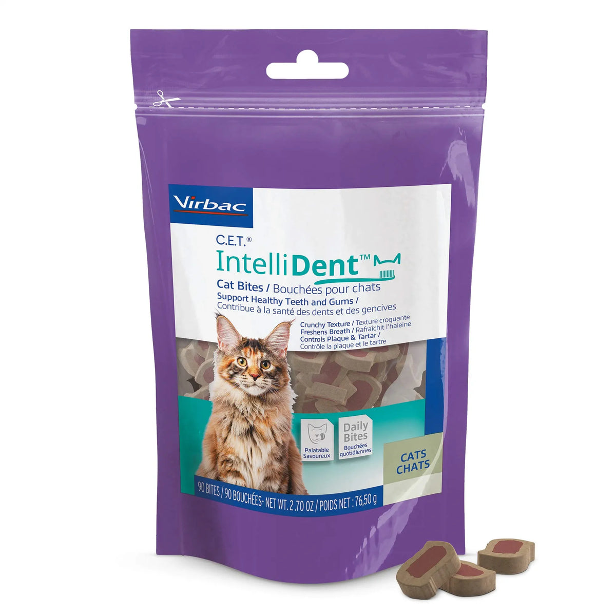 C.E.T. IntelliDent Cat Bites, 90 Count