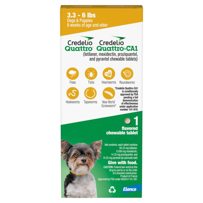 Credelio Quattro/Credelio Quattro-CA1 Chewable Tablets for Dogs