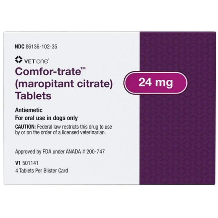 ComforTrate (Maropitant Citrate) Antiemetic Tablets for Dogs