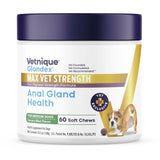 Glandex Max Vet Strength Anal Gland Chews for Dogs, Savory Beef Flavor (60 Count)