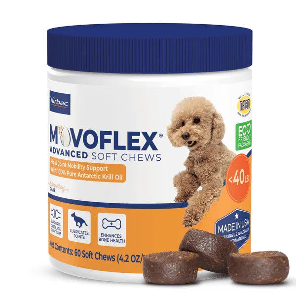 Movoflex Advanced Soft Chews, Hip and Joint Mobility Support for Dogs, 60 Count