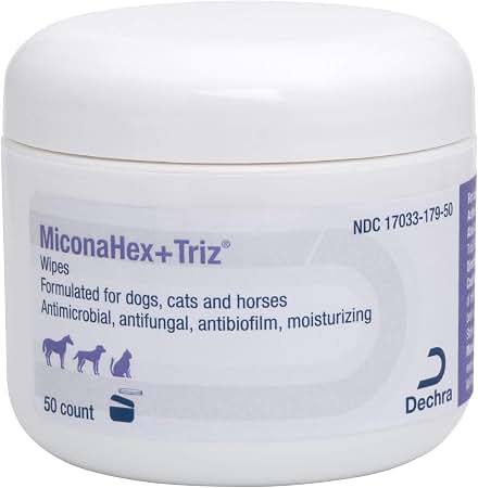 MiconaHex + Triz Wipes for Dogs, Cats & Horses