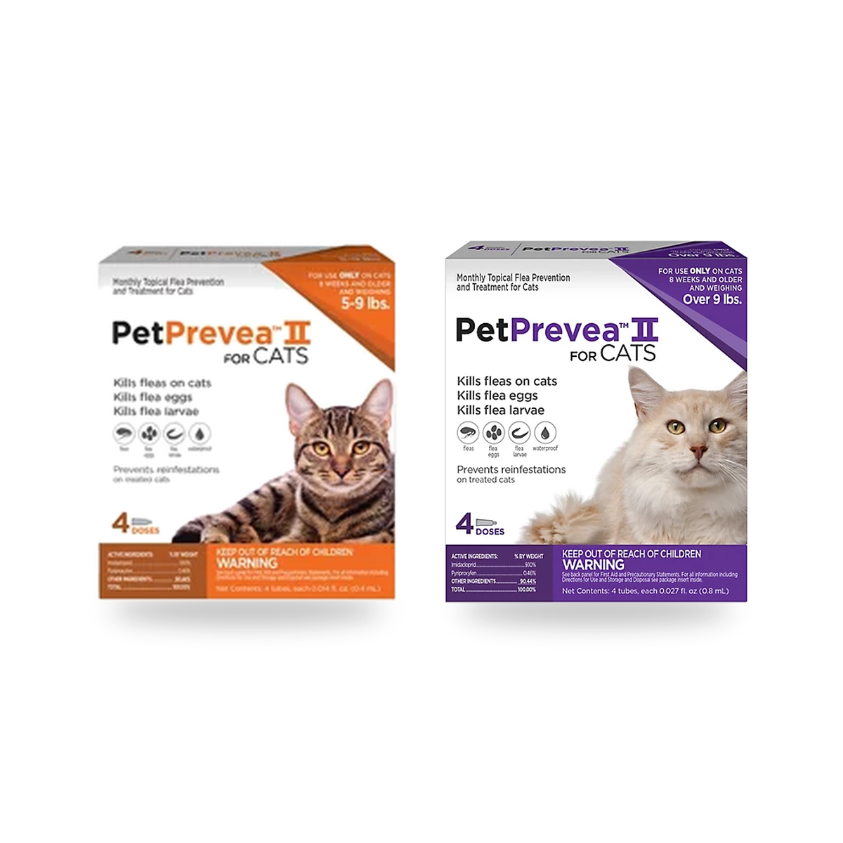 PetPrevea II Flea Topical Treatment for Cats (4 doses)