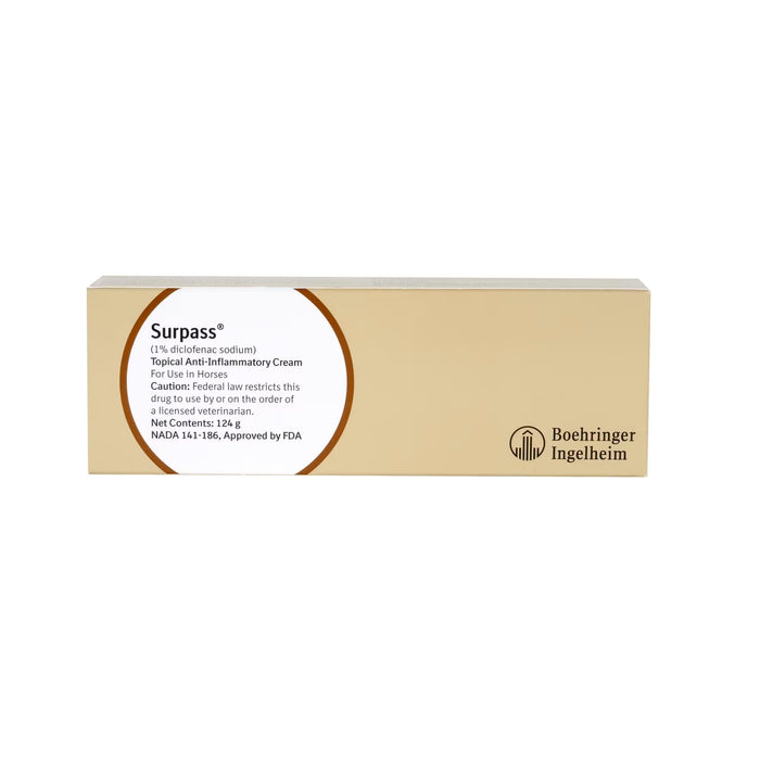 Surpass (Diclofenac Sodium) Topical Anti-Inflammatory Cream for Horses, 124gm