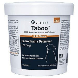 Taboo Coprophagia Deterrent Soft Chews for Dogs, 40 Count