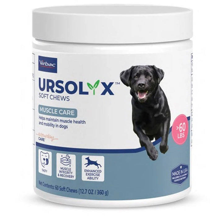 Ursolyx Muscle Care Soft Chews for Dogs, 60 Count