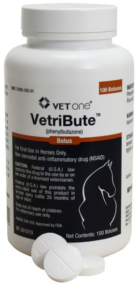 VetriBute (Phenylbutazone) Bolus for Horses, 100 Count