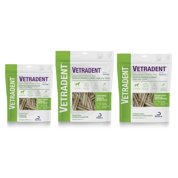 Vetradent Veggie Dental Chews for Dogs 30 Count