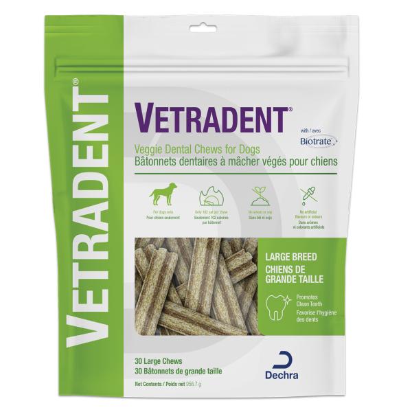 Vetradent Veggie Dental Chews for Dogs 30 Count