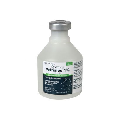 Vetrimec (Ivermectin) 1% Sterile Solution Injection for Cattle and Swine