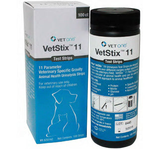 VetStix 11SG Urinalysis Test Strips, 100 Count