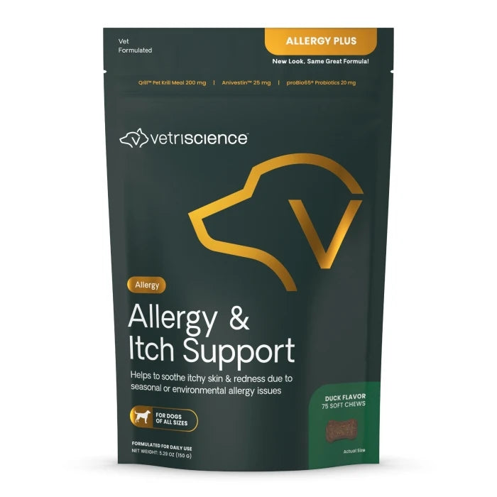 VetriScience Allergy & Itch Support Duck Flavored Supplement for Dogs