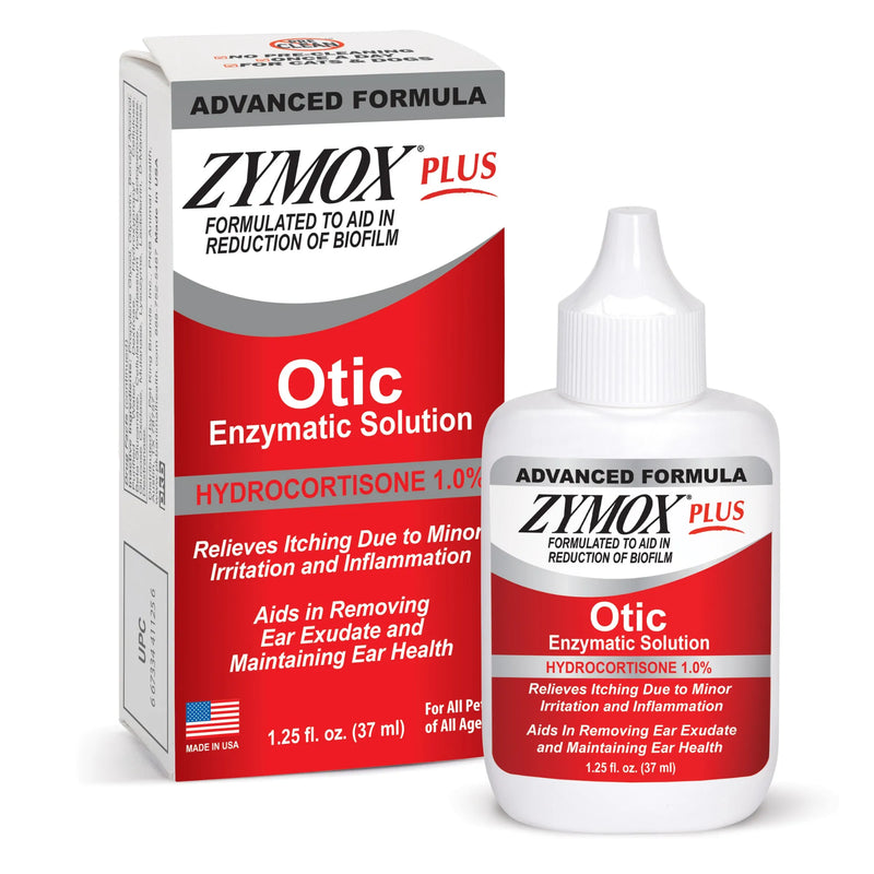 Zymox Plus Advanced Formula 1% Hydrocortisone Otic Dog & Cat Ear Infection Solution