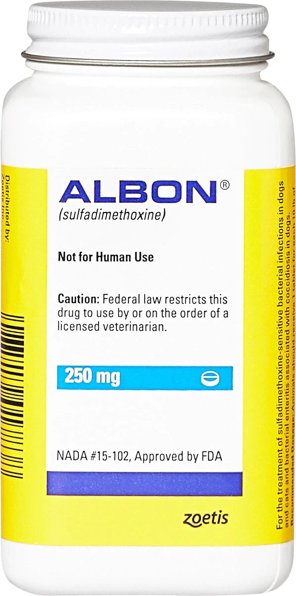 Albon (sulfadimethoxine) Tablets for Dogs & Cats (Sold Per Tablet)