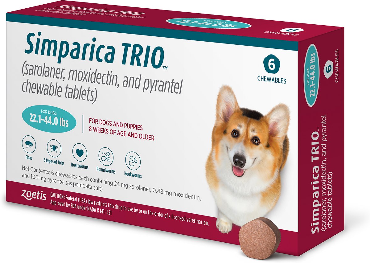 Simparica Trio Chewable Tablet for Dogs
