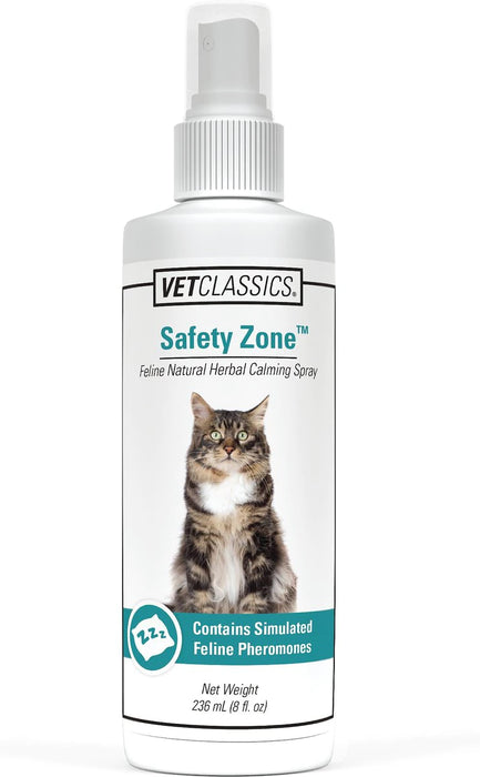 VetClassics Safety Zone Natural Herbal Calming Spray for Cats