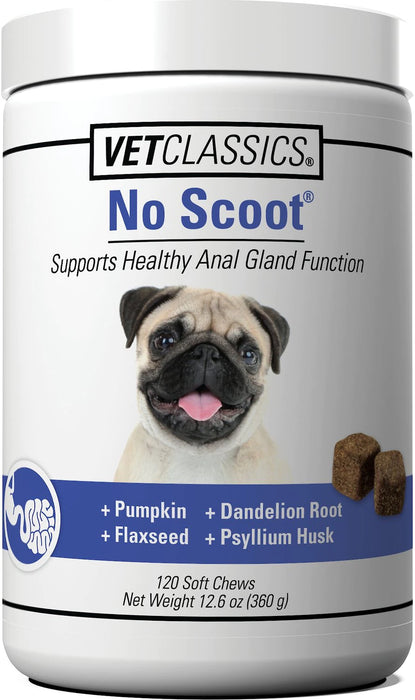 VetClassics No Scoot Supplement Soft Chews for Dogs