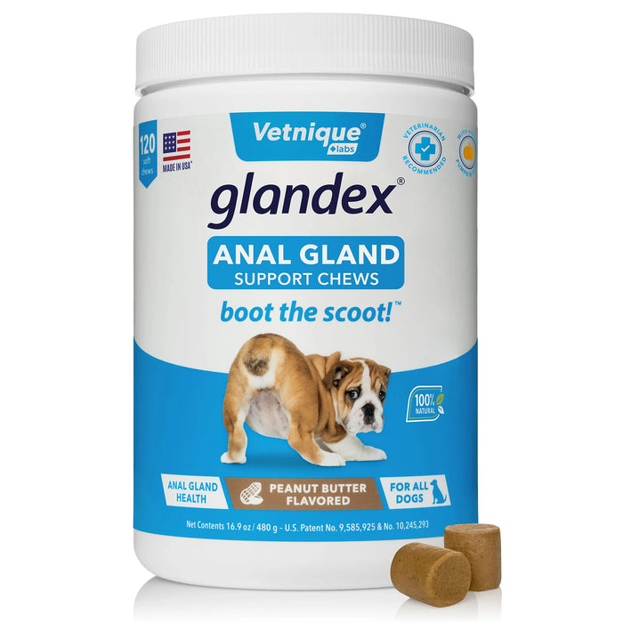 Glandex Anal Gland Support for Dogs, Peanut Butter Flavor