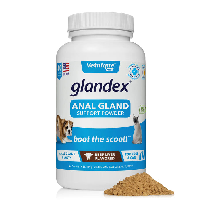 Glandex Anal Gland Support Powder for Dogs & Cats, Beef Flavor