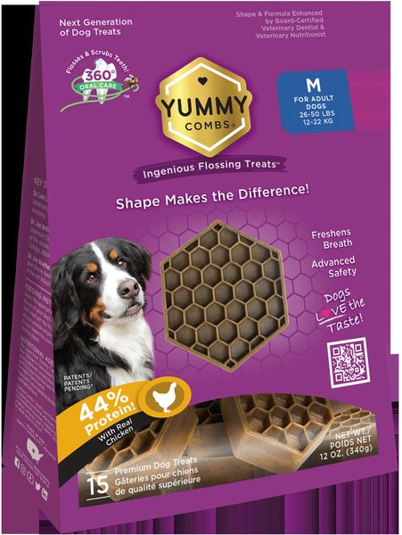 Yummy Combs Premium Dog Treats - Medium Dogs (15ct)