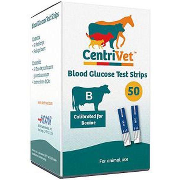 CentriVet Bovine Blood Glucose Test Strips, 50 ct