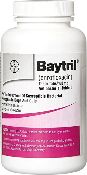 Baytril (Enrofloxacin) Taste Tabs (Sold Per Tablet)