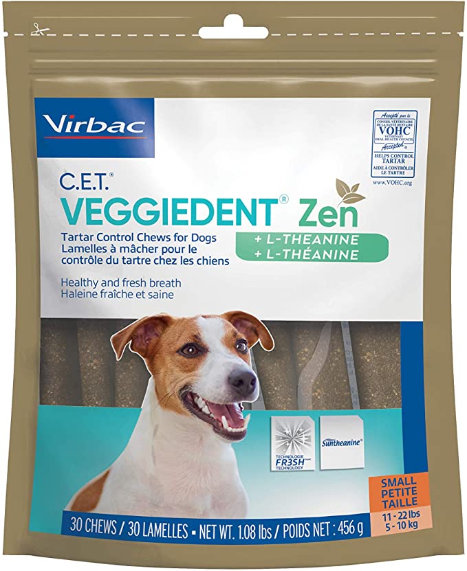 C.E.T. VeggieDent Zen Tartar Control Chews for Dogs