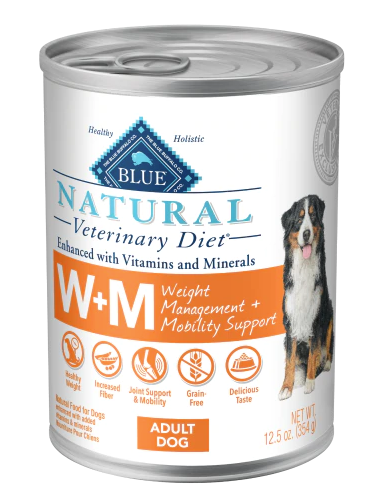 Blue Natural W+M Weight Management + Mobility Support Canned Dog Food